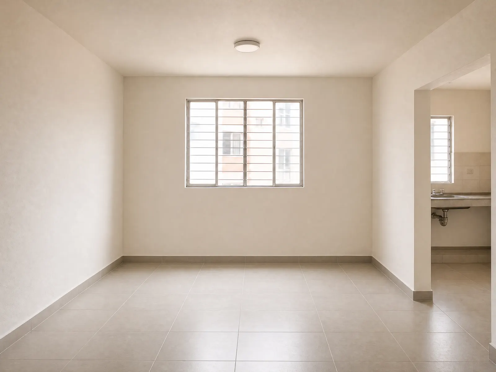 Después: interior de una casa de interés social remodelada